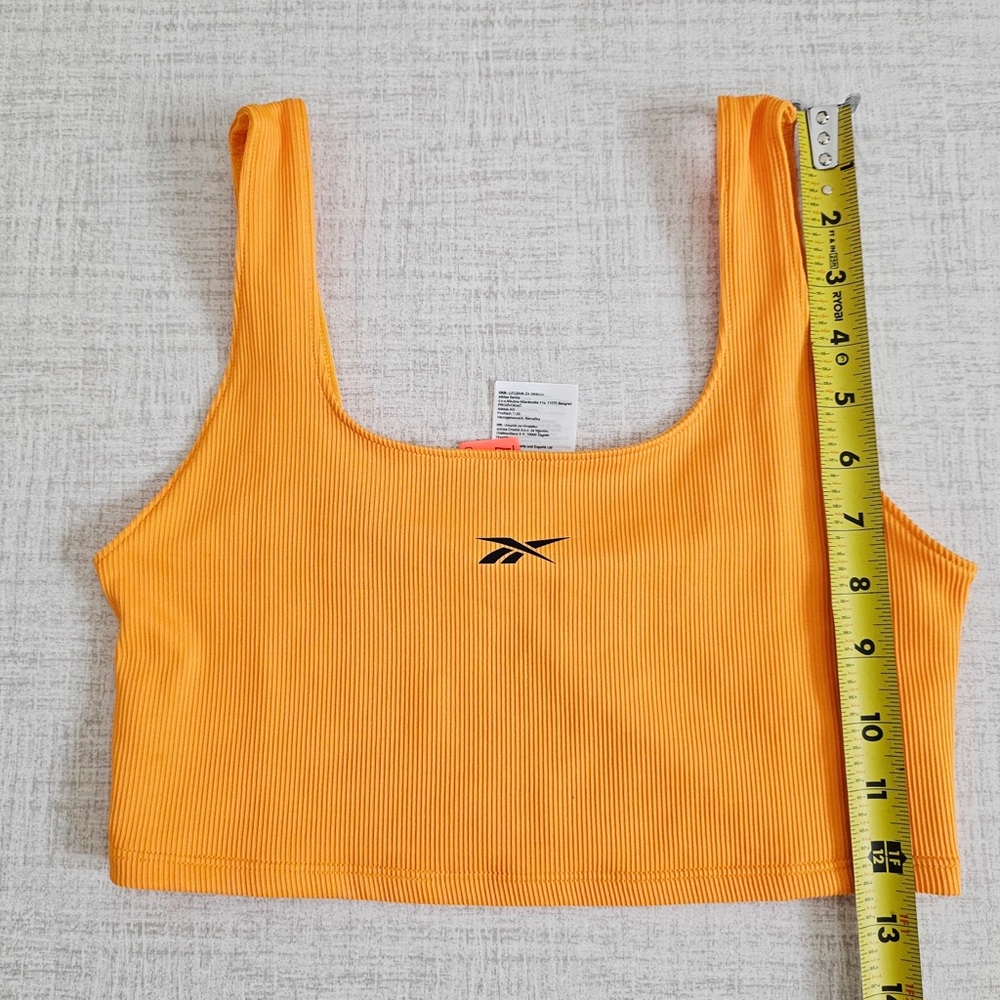 🆑️3/$15 Reebok Ribbed Square-Neck Crop Tank Top - Orange - Picture 9 of 9